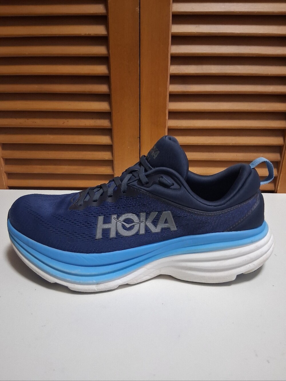 Hoka Bondi 8 Sneaker Outer Space/All Aboard Men's Running Shoe * Size: 10D